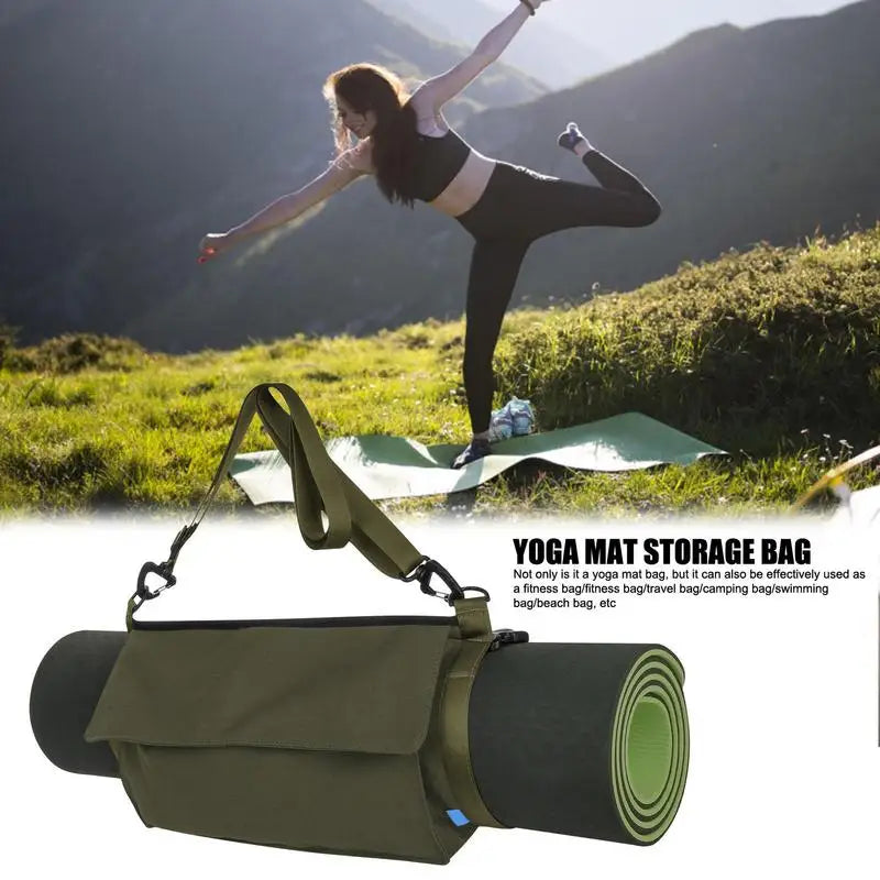 Multifunctional Yoga Mat Bag Carrier, Full-zip Exercise Holder, Easy Access, Zipper, Adjustable Strap