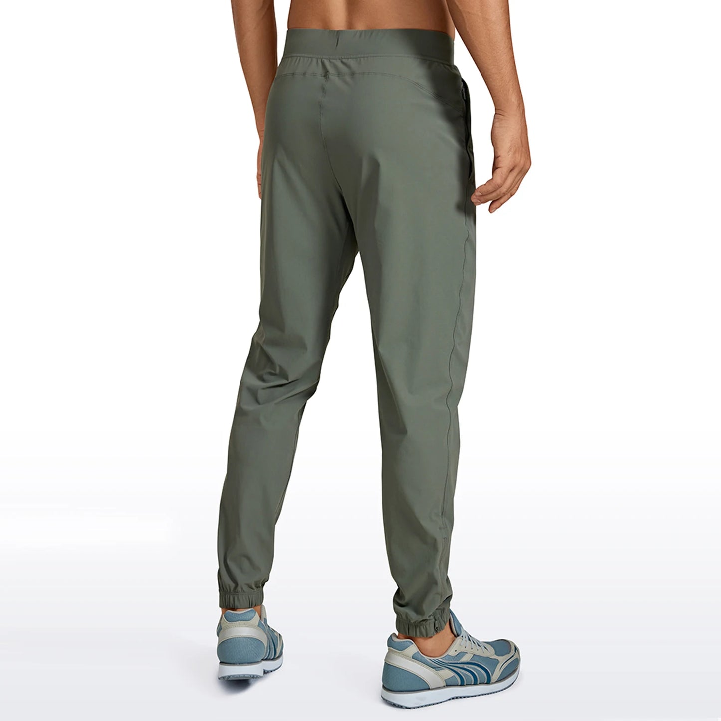 YOGA Men's Lightweight Joggers Pants - 29" Quick Dry Workout Pants Track Running Gym Athletic Pants with Zipper Pockets