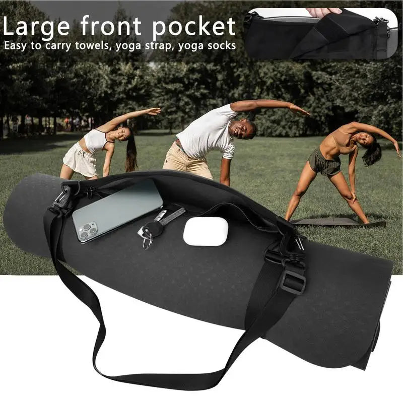 Multifunctional Yoga Mat Bag Carrier, Full-zip Exercise Holder, Easy Access, Zipper, Adjustable Strap